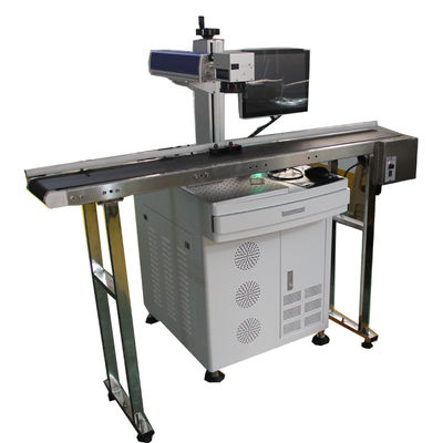 China Date Time Laser Part Marking Machine With Convery Belt , Metal Marking Equipment supplier