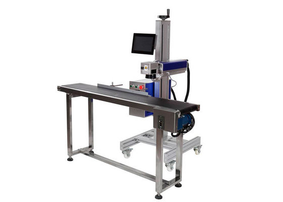 China Auto Serial Number Fiber Laser Marking Machine With Convery Belt , Metal Marking Equipment supplier