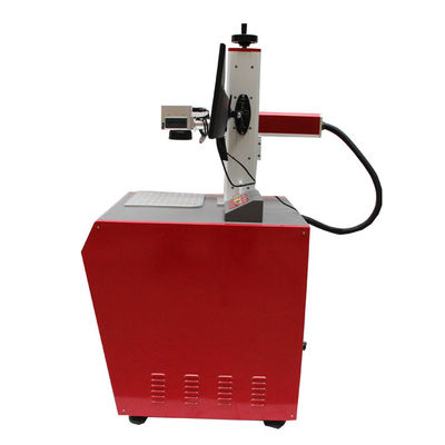 China Desktop Red Fiber Laser Marking Machine / Led Bulb Logo Fiber Laser Printer supplier