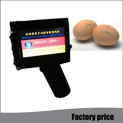 China Hand Held Portable Industrial Inkjet Printer Date Codes For Egg In Black supplier