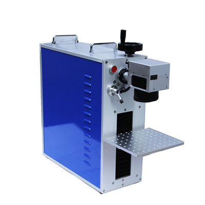 China 45kg Light Weight Fiber Laser Marking Machine Mini Type With Blue Color supplier