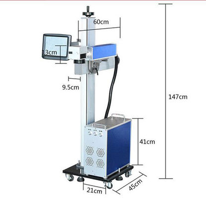 Barcode 50w Flying Laser Marking Machine , High Speed Wire Marking Machine For Pvc supplier